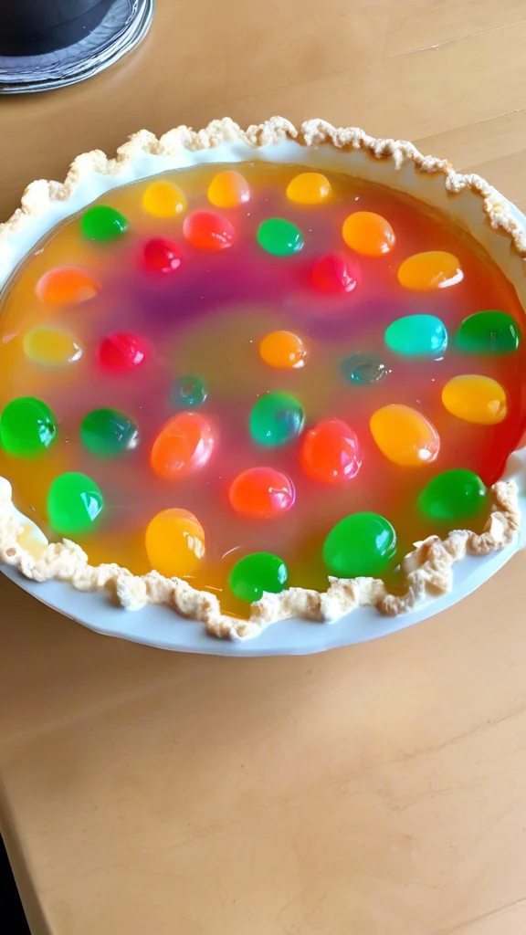 Step-by-step making Easter Jell-O Pie