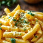 Cheesy Penne with Garlic Butter Ground Beef