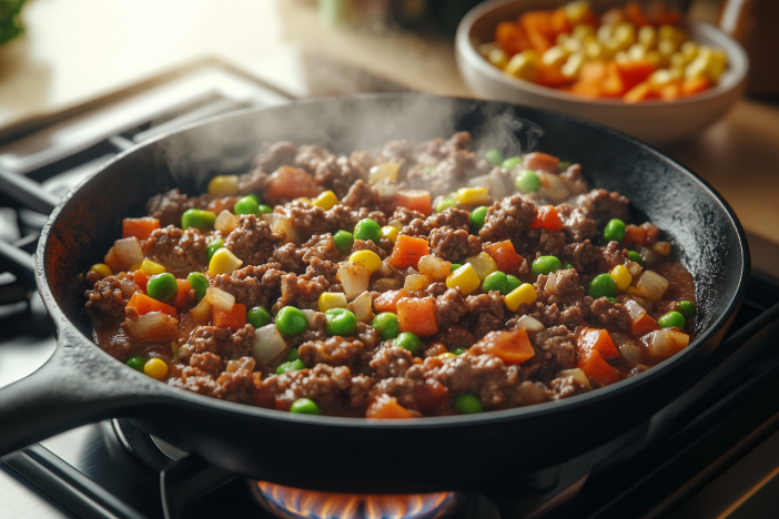 Beef Shepherd’s Pie - Cooking the Beef Filling