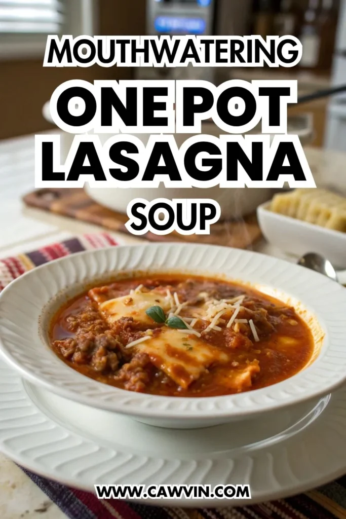 Mouthwatering One Pot Lasagna Soup 1000x1500