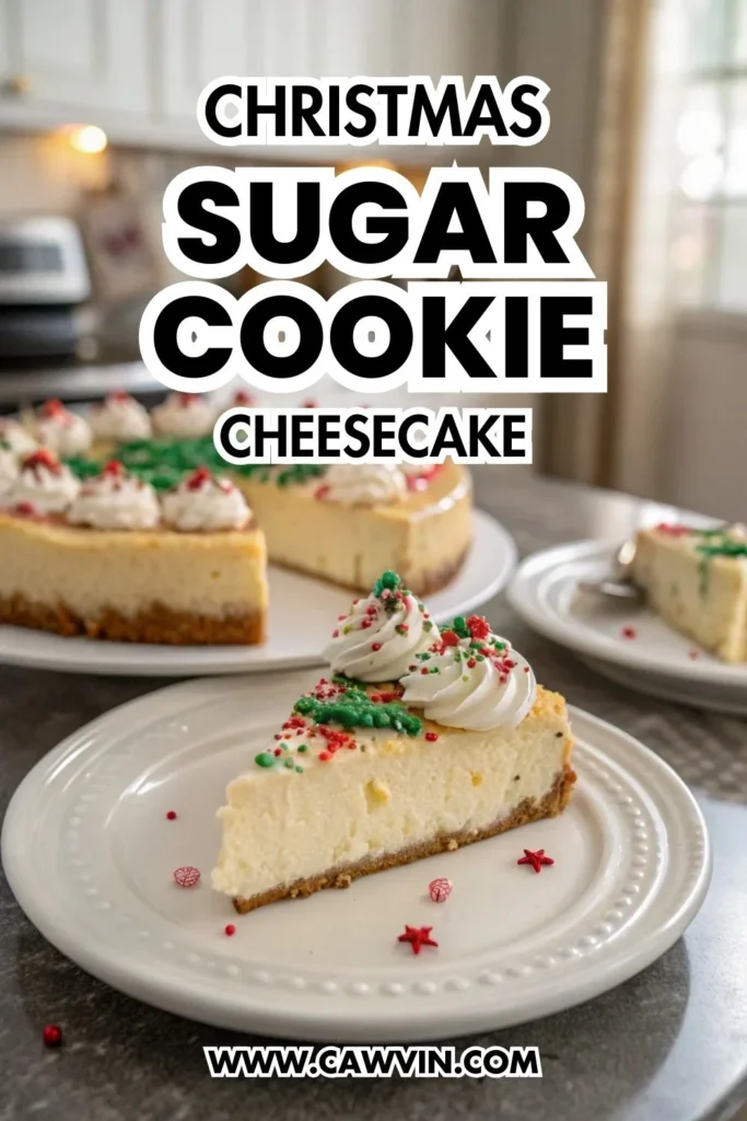 Christmas Sugar Cookie Cheesecake 1000x1500