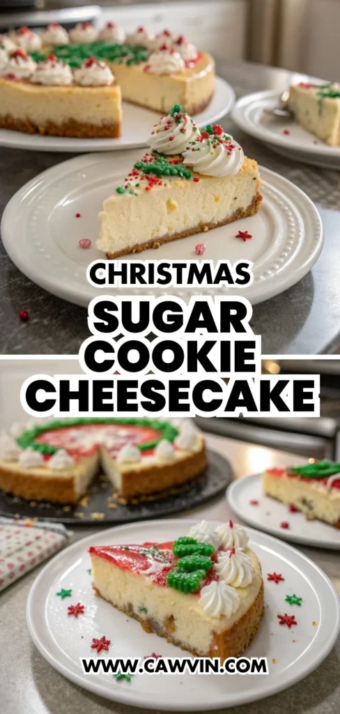 Christmas Sugar Cookie Cheesecake 1000x2100