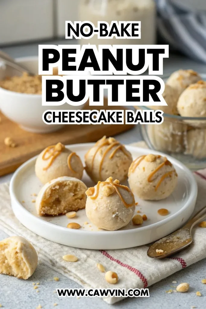 No-Bake Peanut Butter Cheesecake Balls 1000x1500