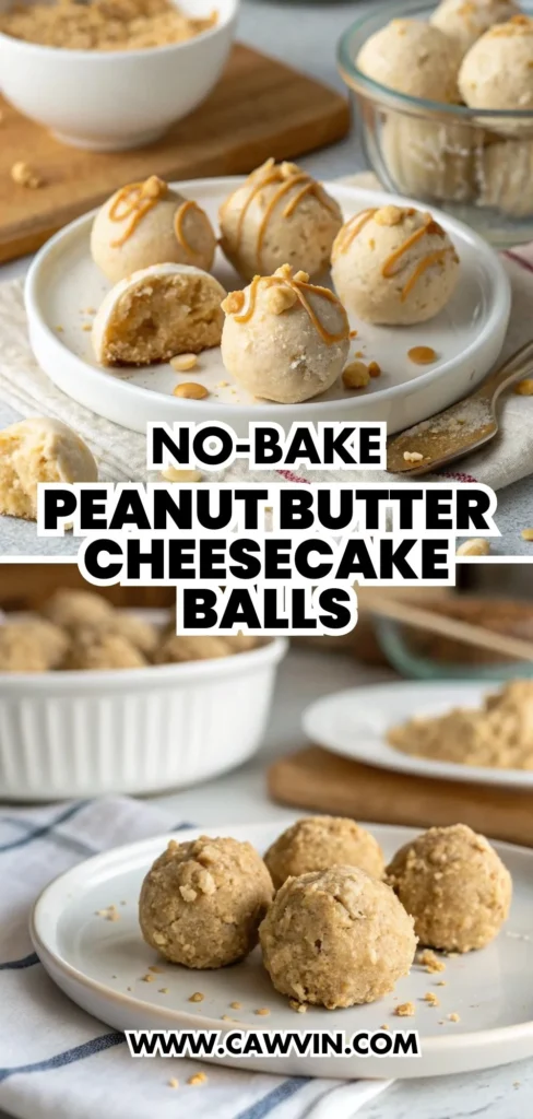 No-Bake Peanut Butter Cheesecake Balls 1000x2100