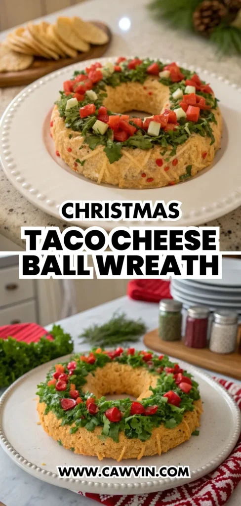 Christmas Taco Cheese Ball Wreath 1000x2100