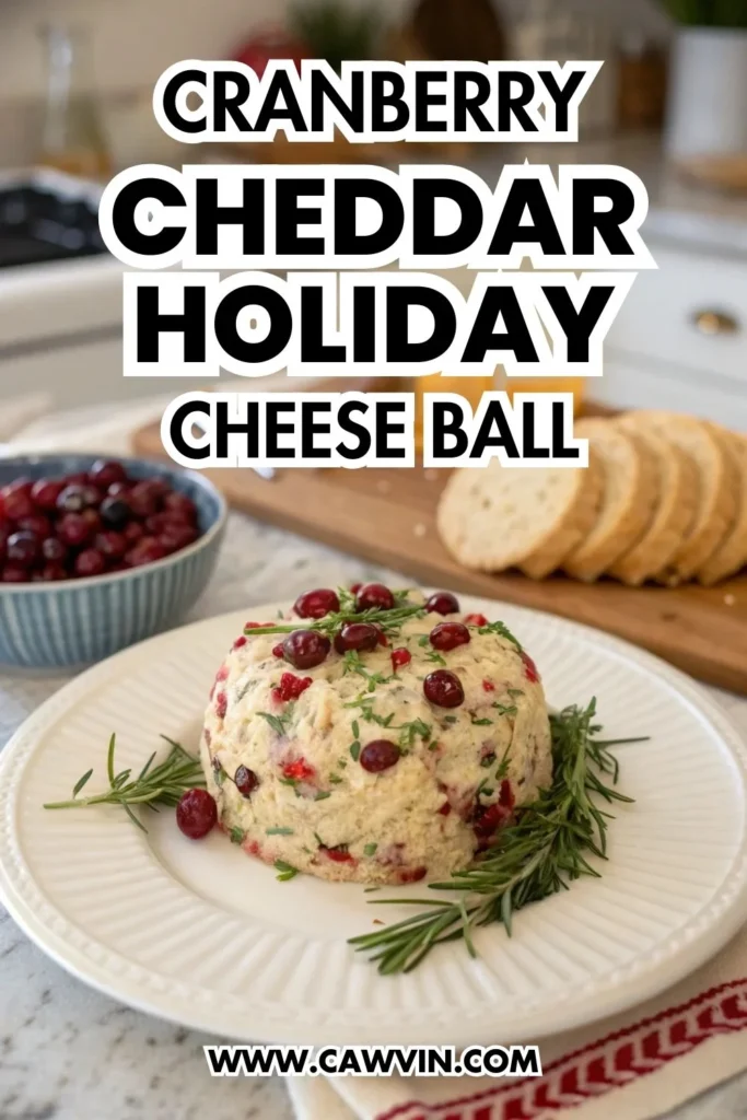 Cranberry Cheddar Holiday Cheese Ball 1000x1500