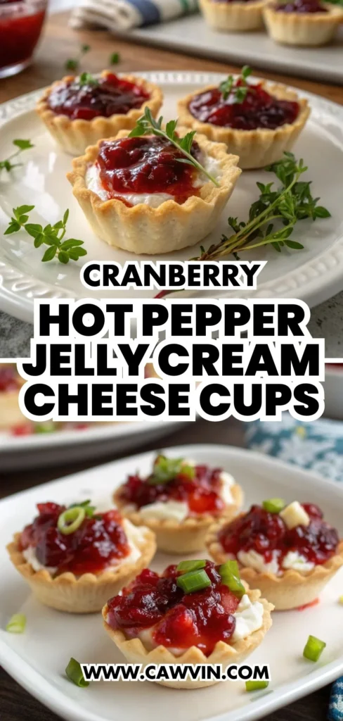 Cranberry Hot Pepper Jelly Cream Cheese Cups 1000x2100