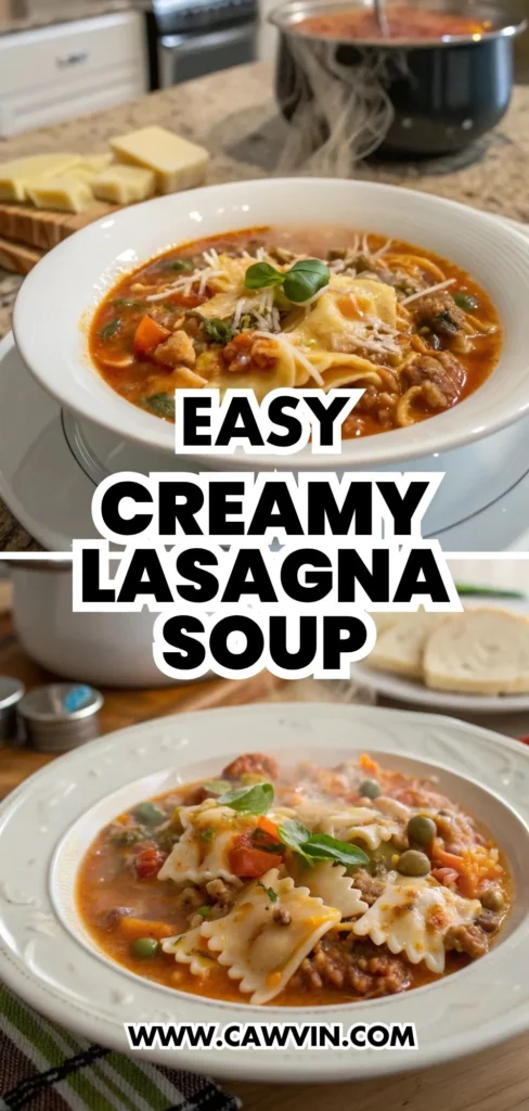 Easy Creamy Lasagna Soup 1000x2100
