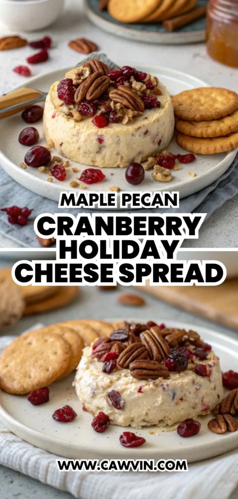 Maple Pecan Cranberry Holiday Cheese Spread 1000x2100
