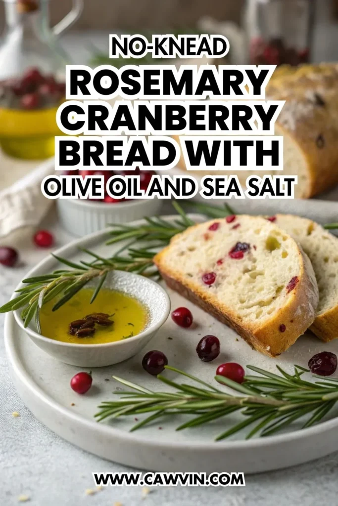 No-Knead Rosemary Cranberry Bread with Olive Oil and Sea Salt 1000x1500