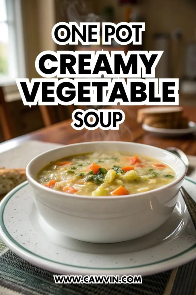 One Pot Creamy Vegetable Soup 1000x1500