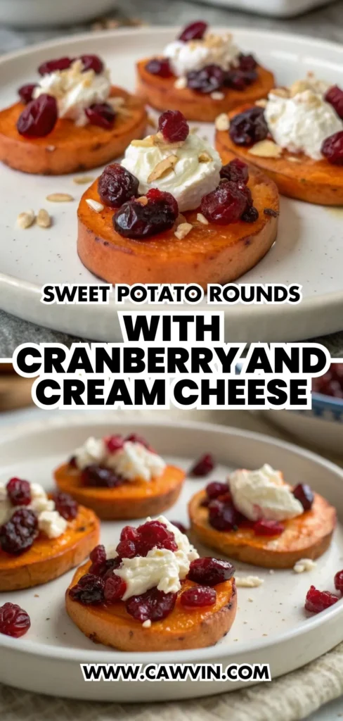 Sweet Potato Rounds with Cranberry and Cream Cheese 1000x2100