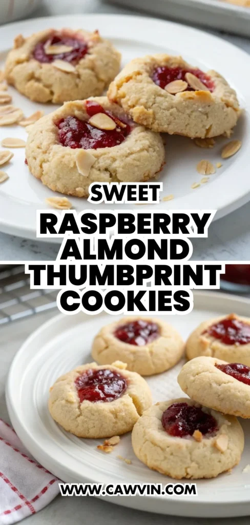 Sweet Raspberry Almond Thumbprint Cookies 1000x2100