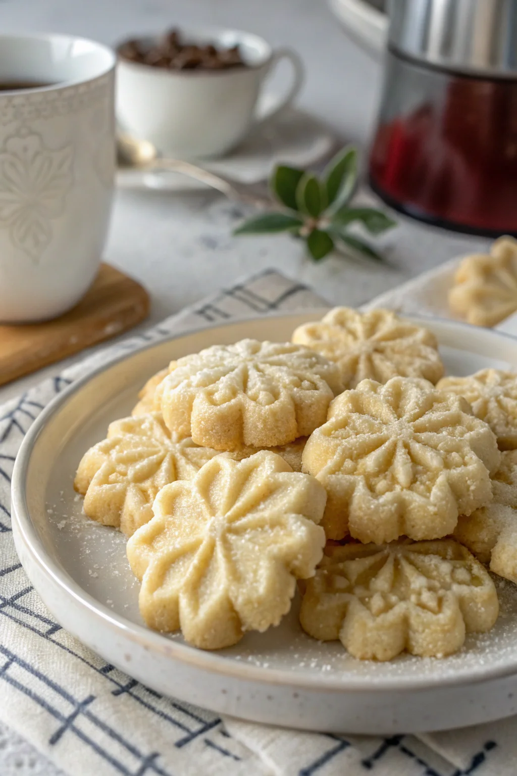 A delicious plate of Classic Christmas Spritz Cookies