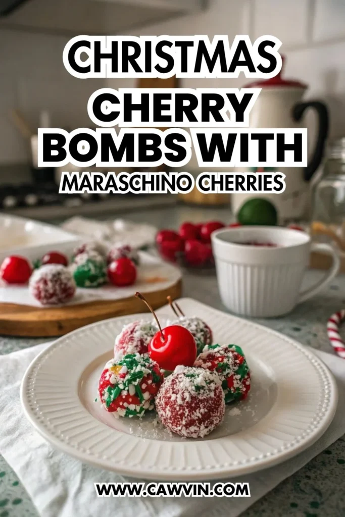 Christmas Cherry Bombs with Maraschino Cherries