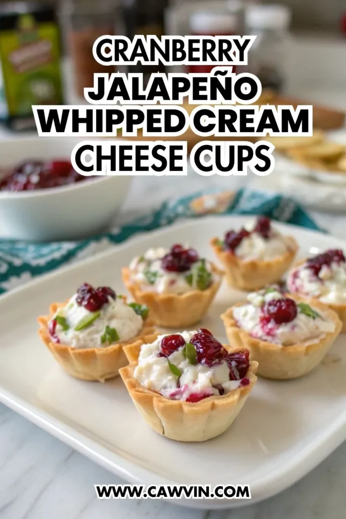 Cranberry Jalapeño Whipped Cream Cheese Cups 1000x1500