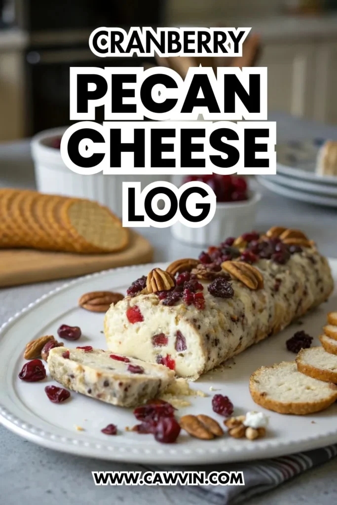 Cranberry Pecan Cheese Log 1000x1500