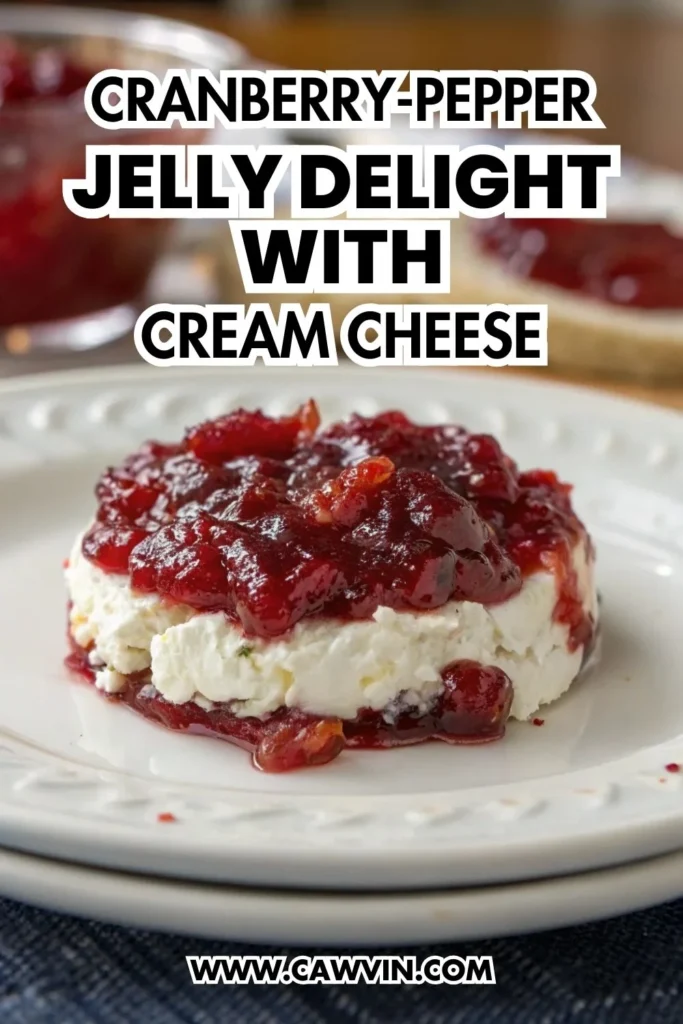 Cranberry-Pepper Jelly Delight with Cream Cheese