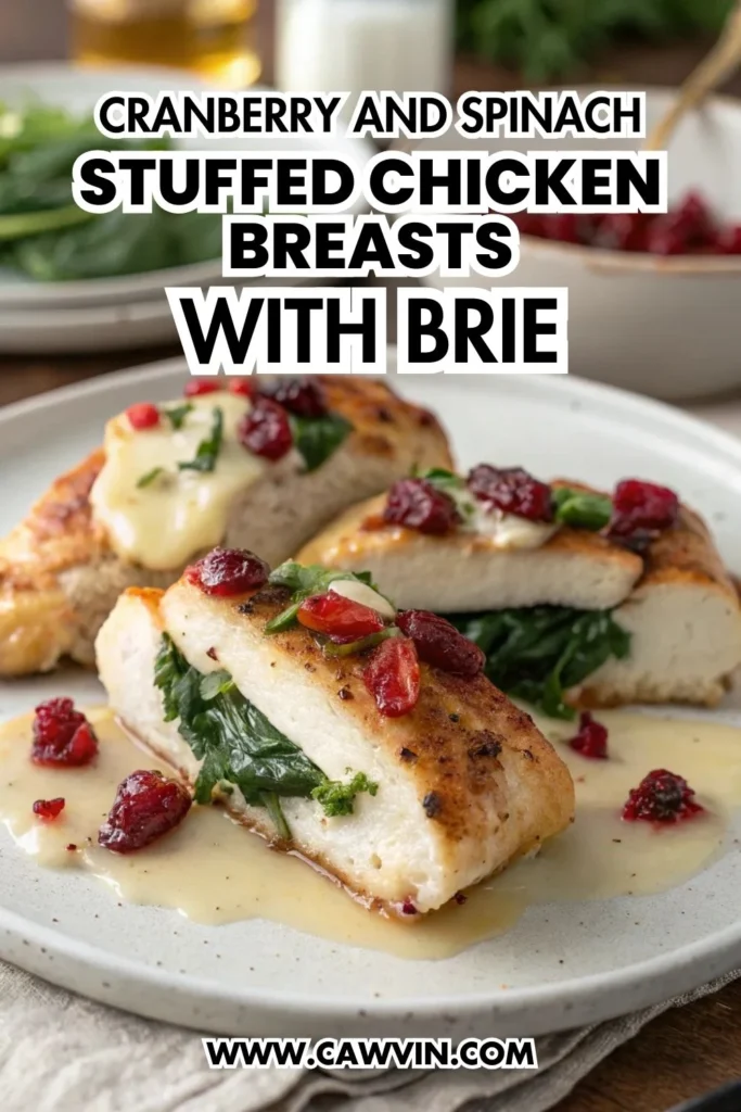 Cranberry and Spinach Stuffed Chicken Breasts with Brie 1000x1500