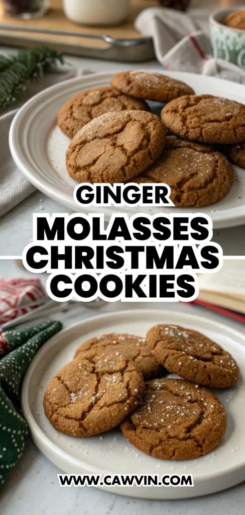 Ginger Molasses Christmas Cookies 1000x2100