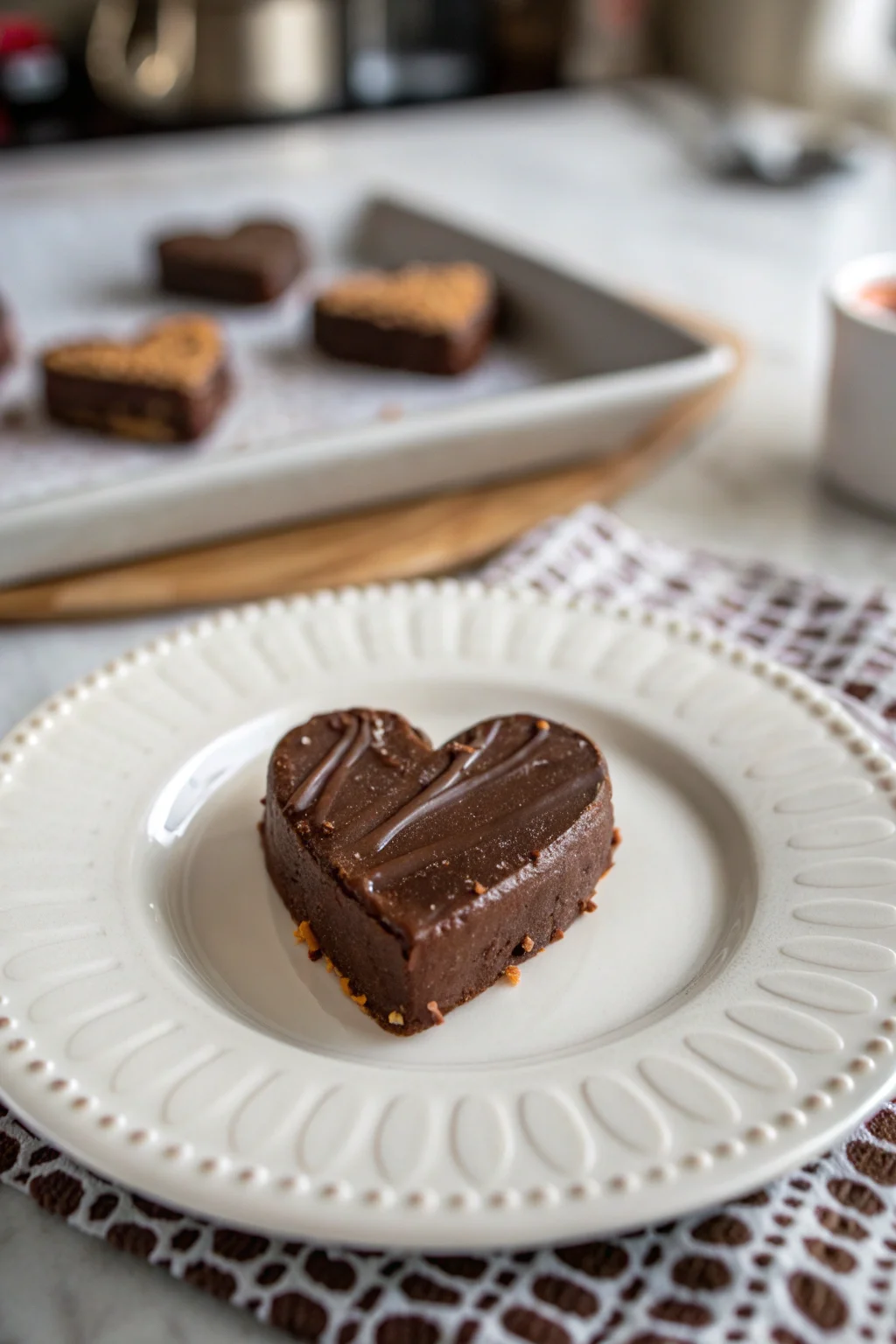 A delicious plate of Chocolate Peanut Butter Valentine’s Heart