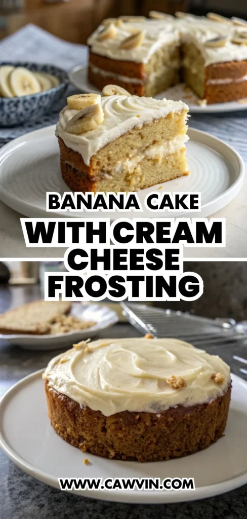 Banana Cake with Cream Cheese Frosting 1000x2100