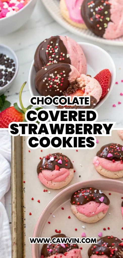 Chocolate Covered Strawberry Cookies 1000x2100 1 - Easy Peasy Recipes