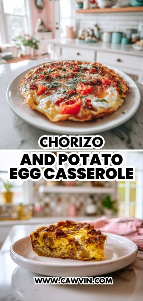 Chorizo and Potato Egg Casserole 2 - Easy Peasy Recipes
