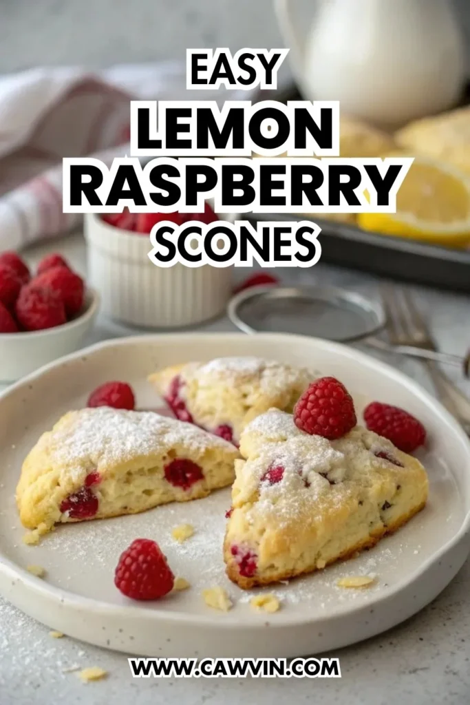 Easy Lemon Raspberry Scones - Easy Peasy Recipes