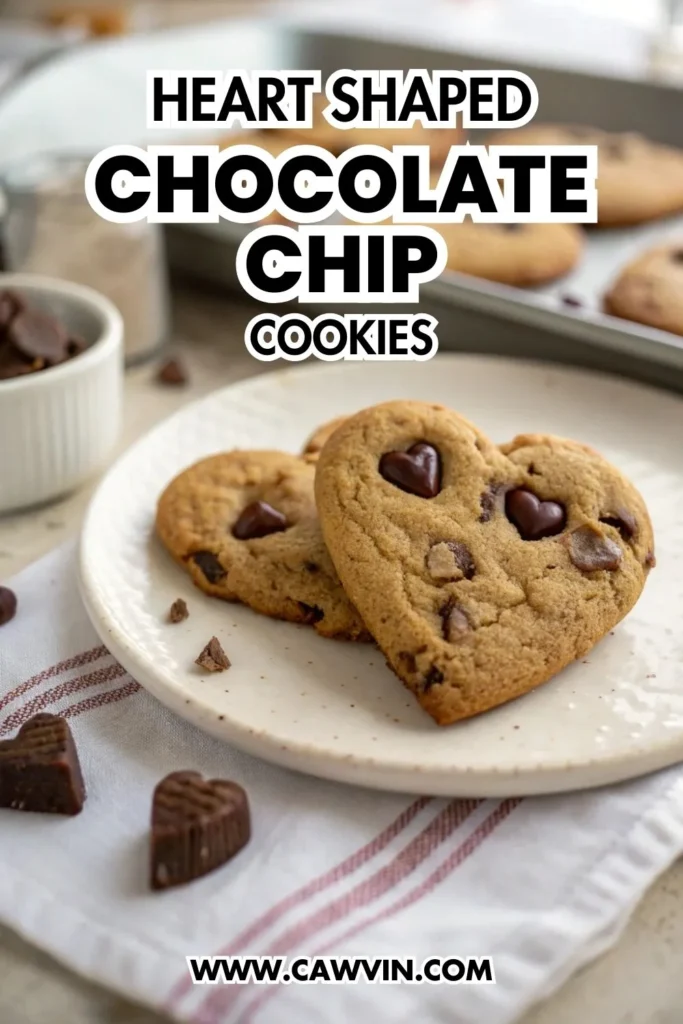 Heart Shaped Chocolate Chip Cookies 1000x1500 1 - Easy Peasy Recipes