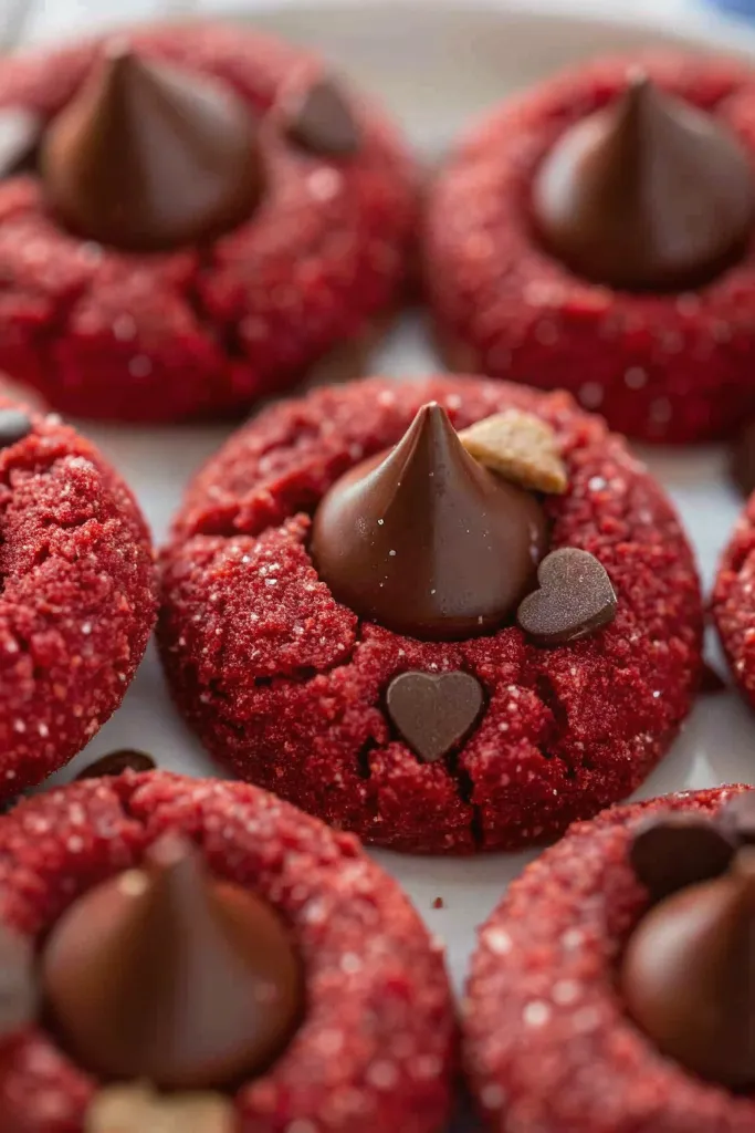 Hersheys Red Velvet Blossoms Cookies - Easy Peasy Recipes