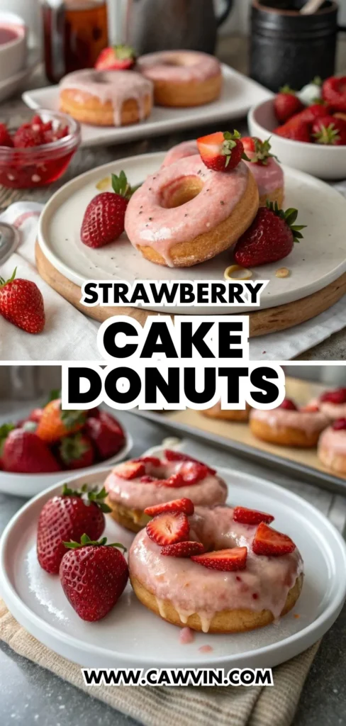 Strawberry Cake Donuts 1000x2100 1 - Easy Peasy Recipes