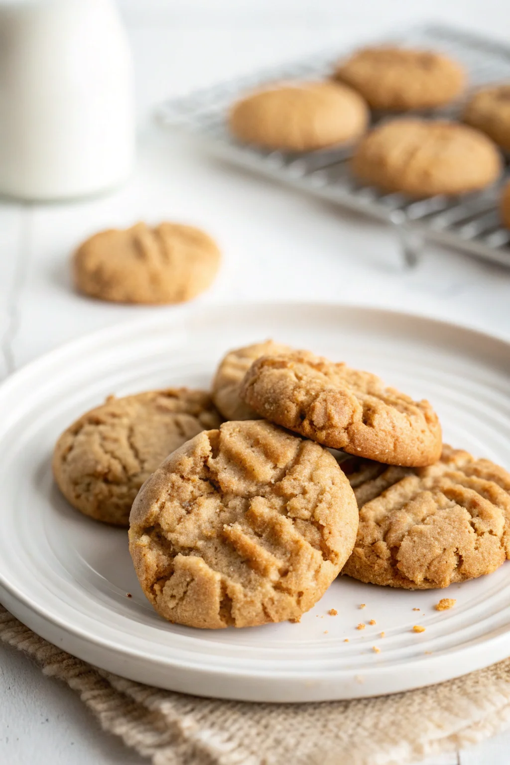 A delicious plate of Cake Mix Peanut Butter Cookies