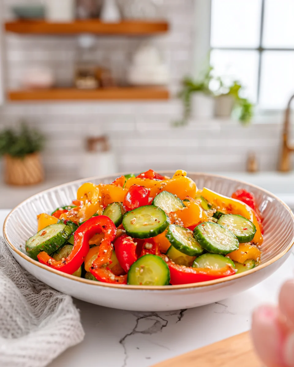 Cucumber and Sweet Pepper Salad - Image 3