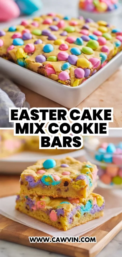 Easter Cake Mix Cookie Bars 2 - Easy Peasy Recipes