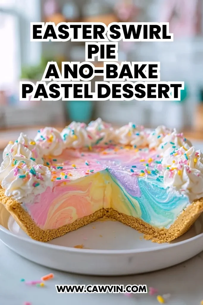 Easter Swirl Pie – A No Bake Pastel Dessert - Easy Peasy Recipes
