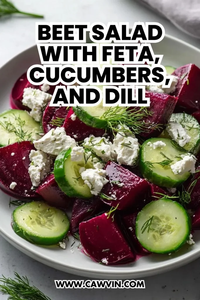 Beet Salad with Feta Cucumbers and Dill - Easy Peasy Recipes