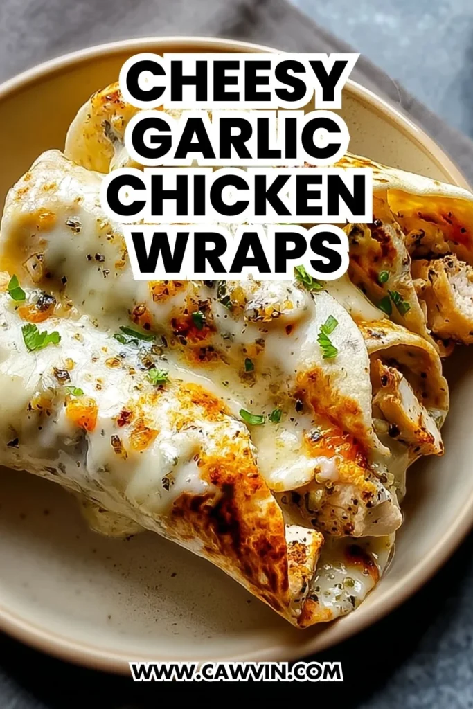 Cheesy Garlic Chicken Wraps - Easy Peasy Recipes