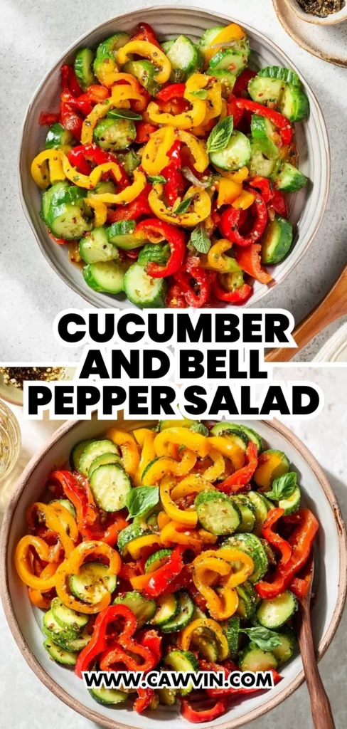Cucumber and Bell Pepper Salad Recipe 2 - Easy Peasy Recipes