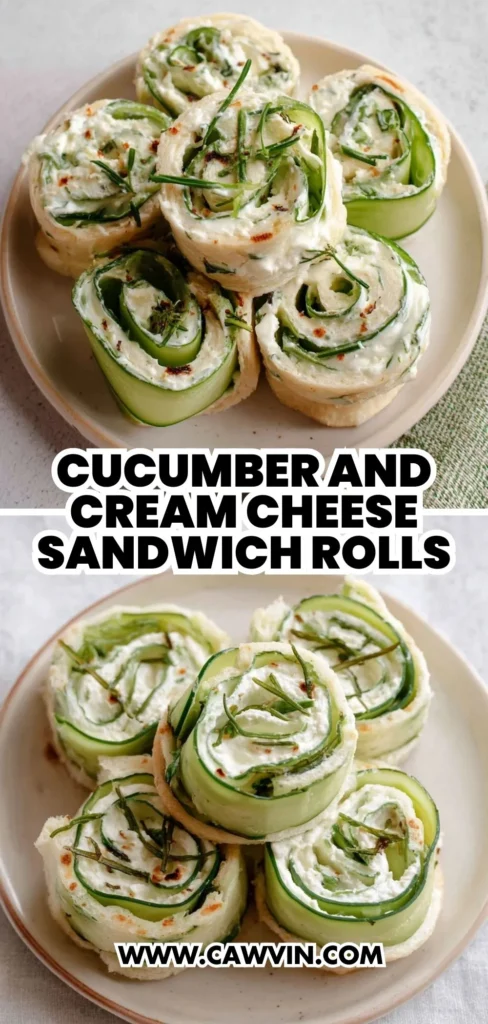 Cucumber and Cream Cheese Sandwich Rolls 2 - Easy Peasy Recipes