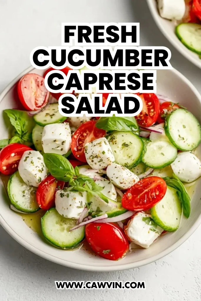 Fresh Cucumber Caprese Salad - Easy Peasy Recipes