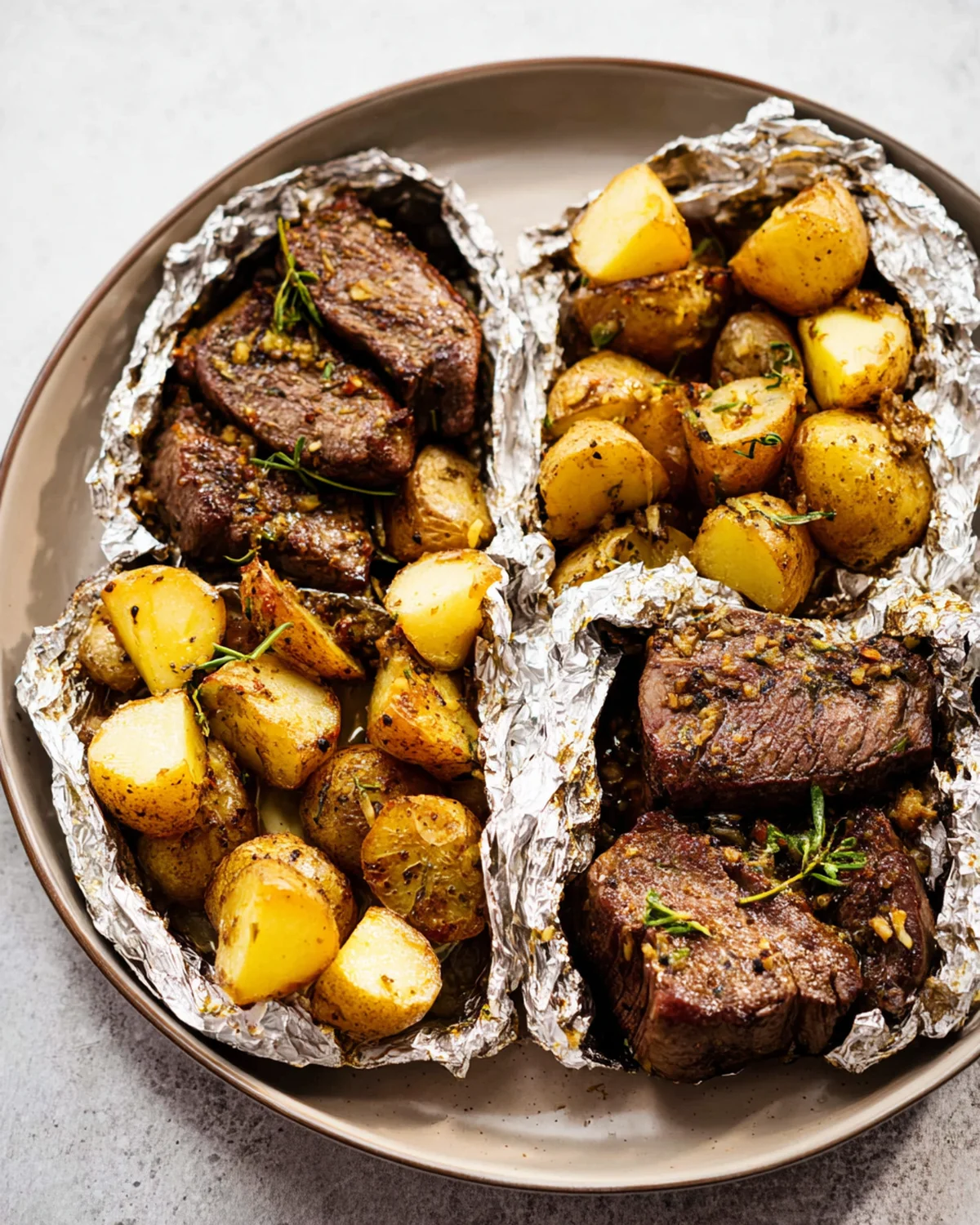 Garlic Butter Steak and Potato Foil Packets - Image 2