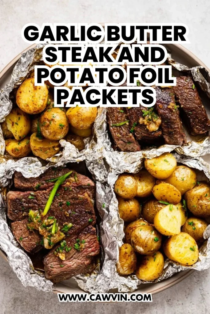 Garlic Butter Steak and Potato Foil Packets - Easy Peasy Recipes