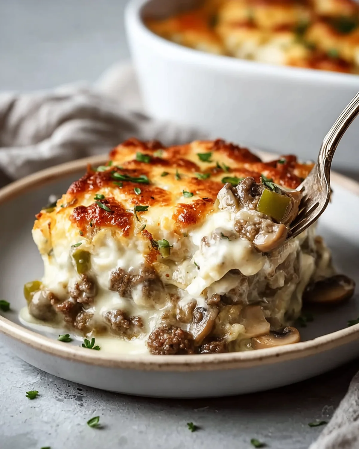 Low Carb Philly Cheesesteak Casserole - Image 2