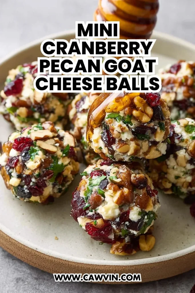 Mini Cranberry Pecan Goat Cheese Balls - Easy Peasy Recipes