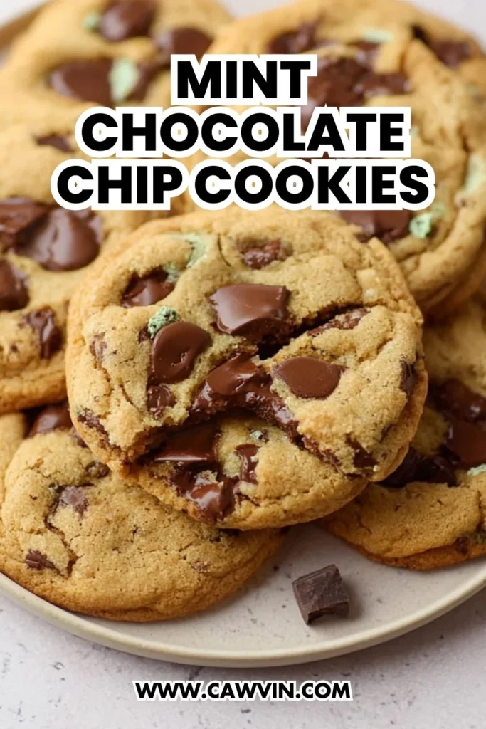 Mint Chocolate Chip Cookies - Easy Peasy Recipes