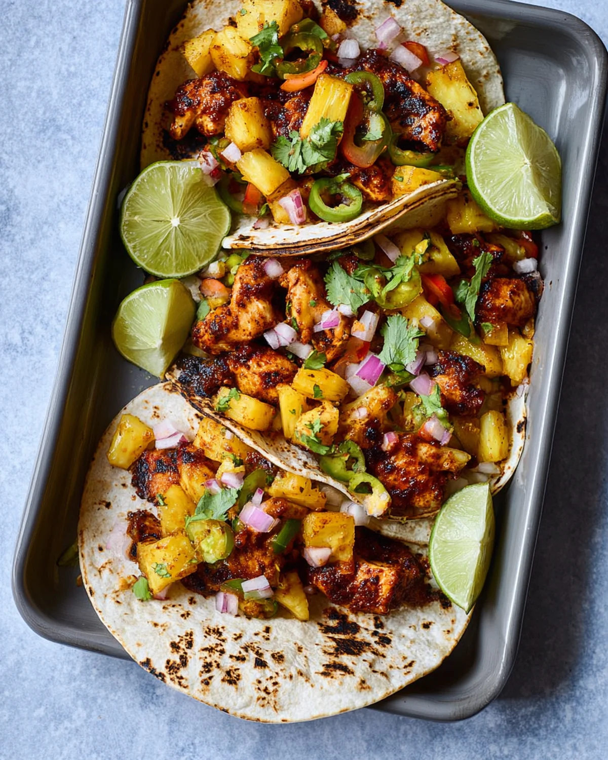 One Pan Chicken & Pineapple Tacos - Image 4