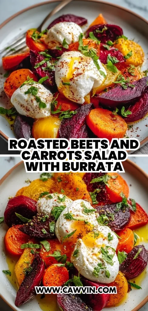 Roasted Beets and Carrots Salad with Burrata 2 1 - Easy Peasy Recipes