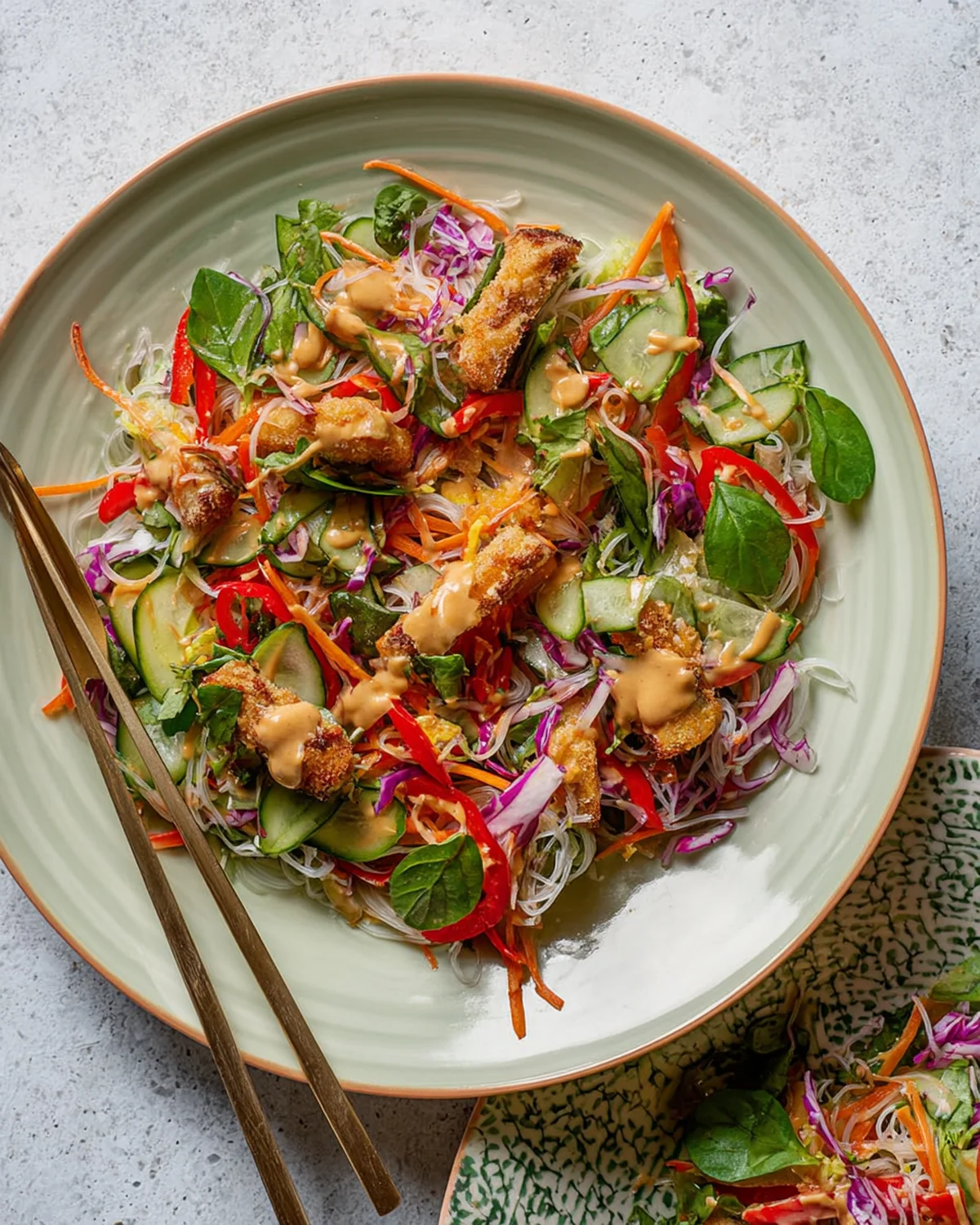 Spring Roll Salad with Peanut Dressing, gluten-free - Image 2