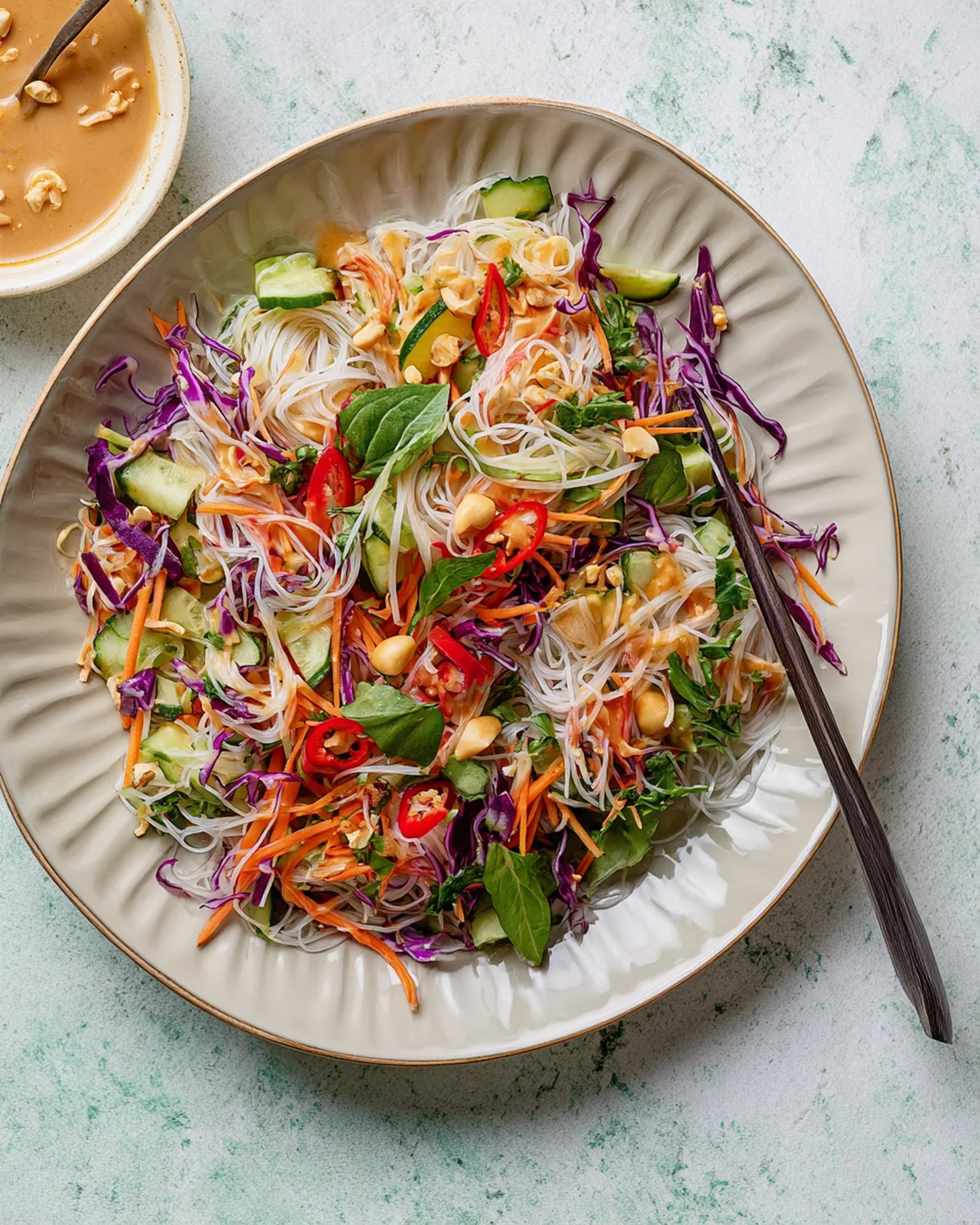 Spring Roll Salad with Peanut Dressing, gluten-free - Image 3